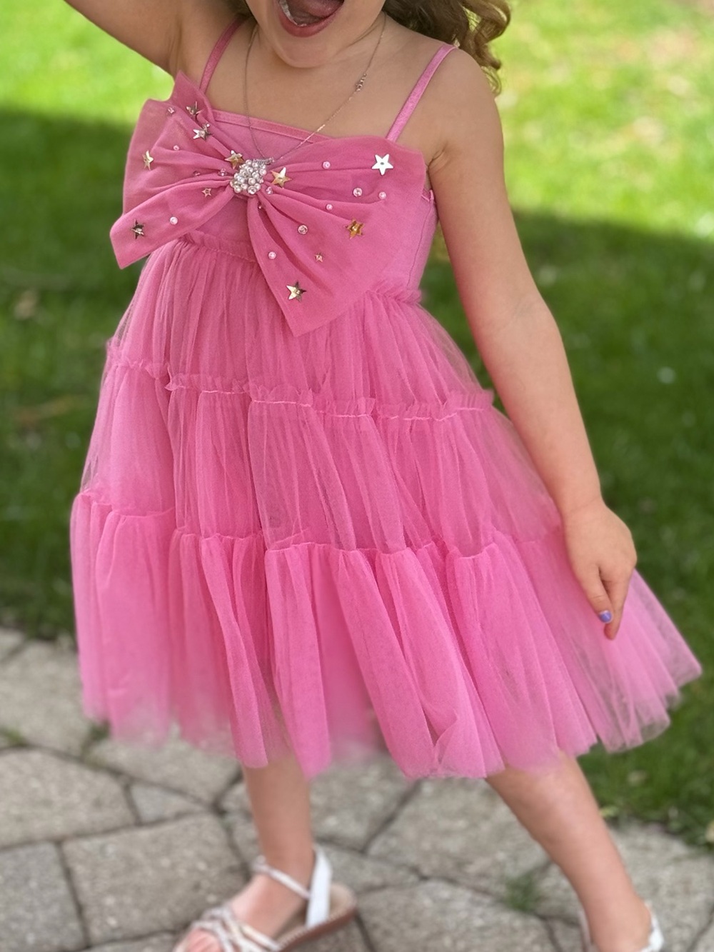 Girls pink dress